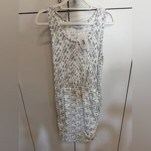 NWT Gilli Gray and White Stripe Dress large